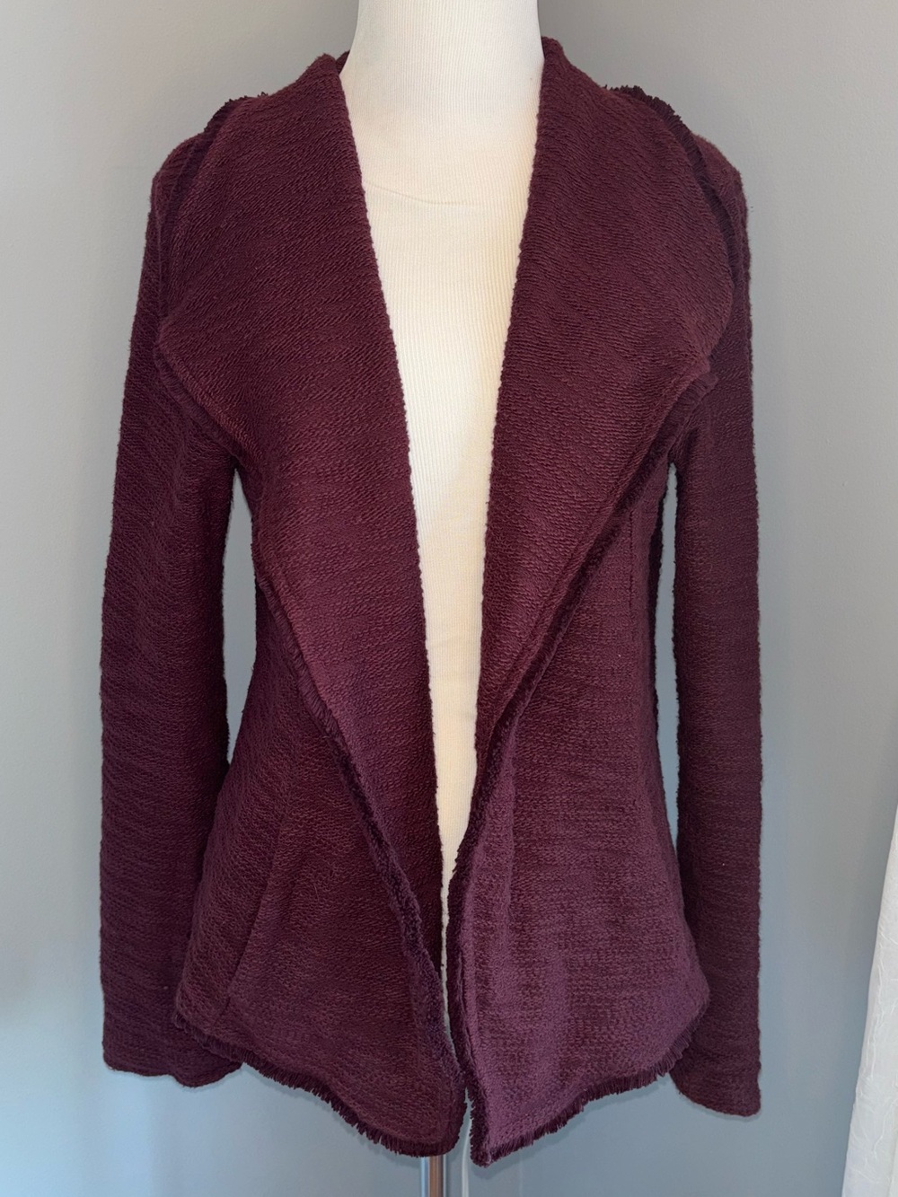 Marc New York Open-Front Cardigan Sweater - Burgundy